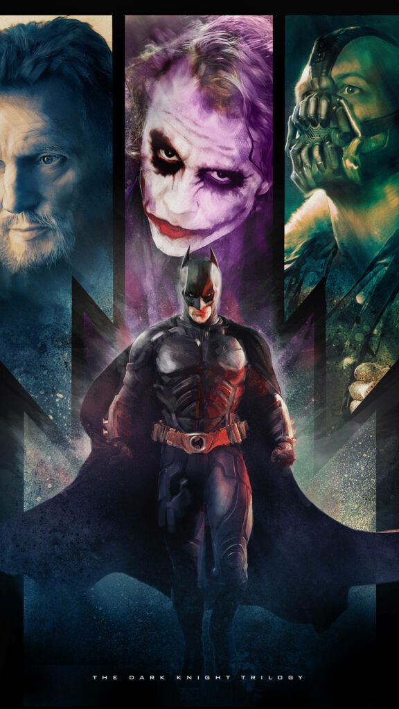 Vibrant Dark Knight Trilogy Wallpaper: Batman, Joker & More