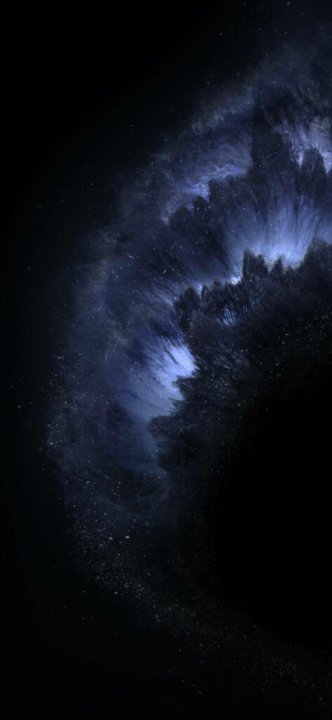 Galaxy Abyss: Stunning Dark Mode Wallpaper with Cosmic Hues