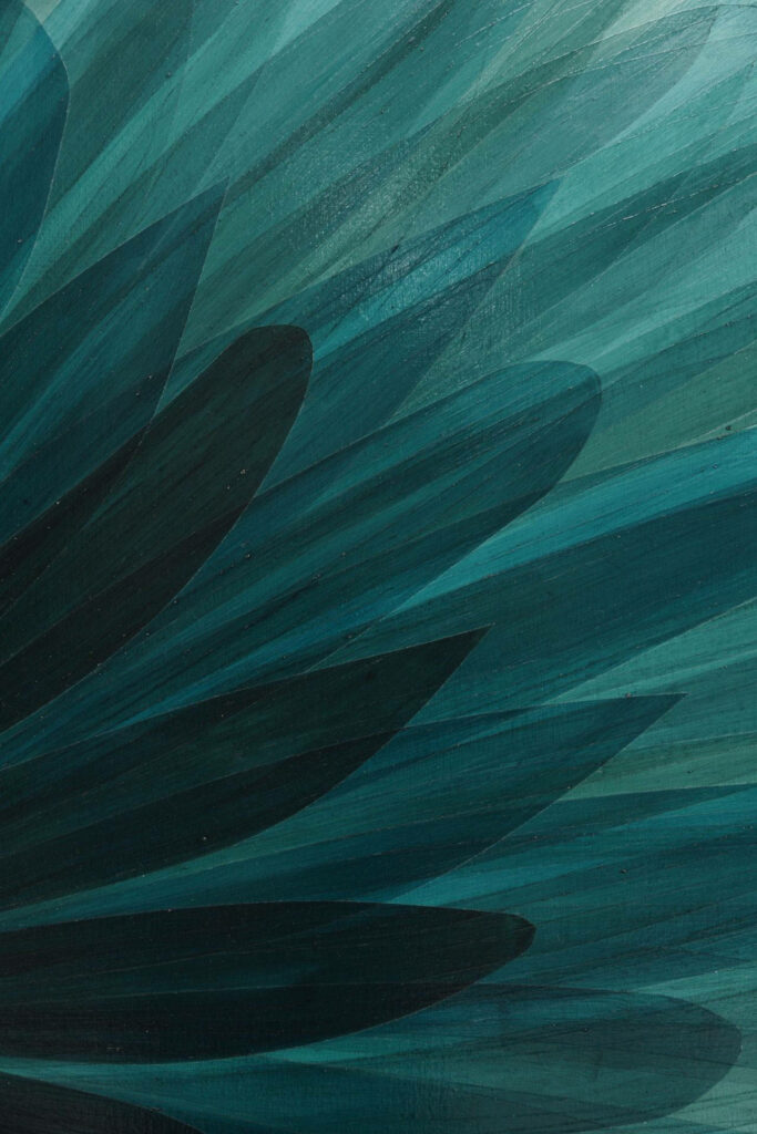 Stunning Dark Teal Abstract Petal Wallpaper for iPhone Background
