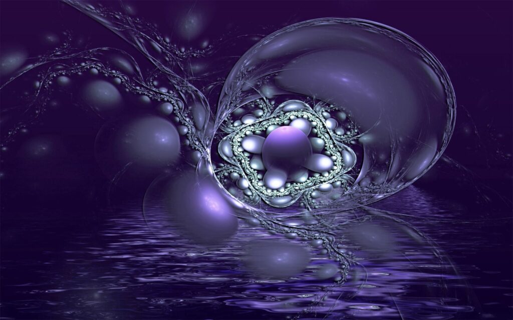 Stunning Fractal Wallpaper: Deep Purple Design - 1920x1200
