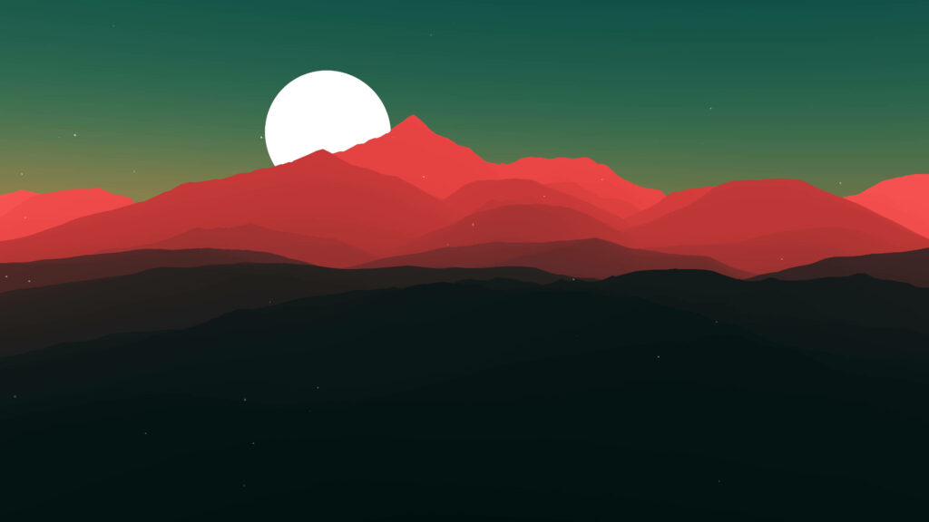 Serene Desert Landscape Wallpaper: Stunning Vector Art & Gradient Sky