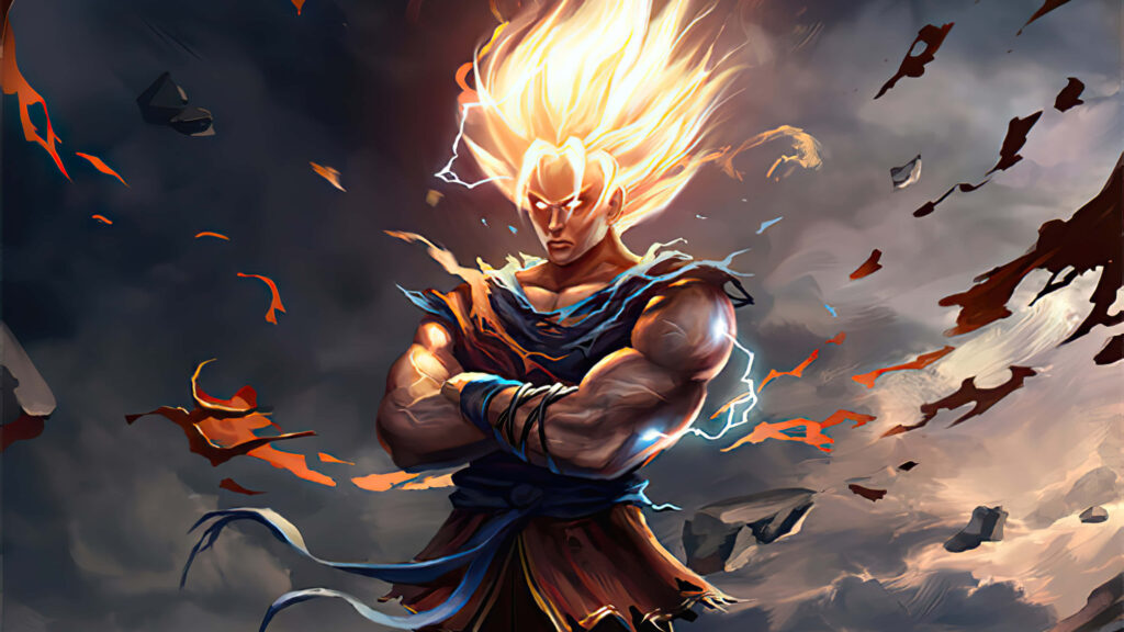 Electrifying Dragon Ball Z 4K Wallpaper: Experience Intensity!
