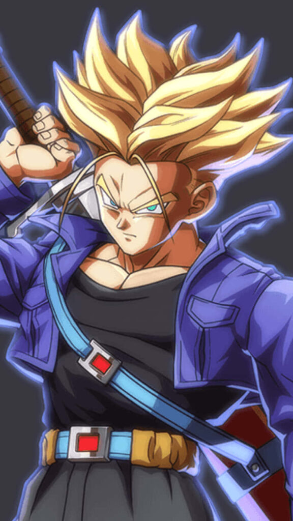 Epic Dragon Ball Z Trunks Wallpaper: Intense Lock Screen Background