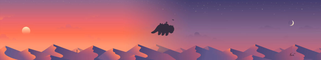 Stunning Minimalist Dual Monitor Landscape Wallpaper with Fantasy Elements