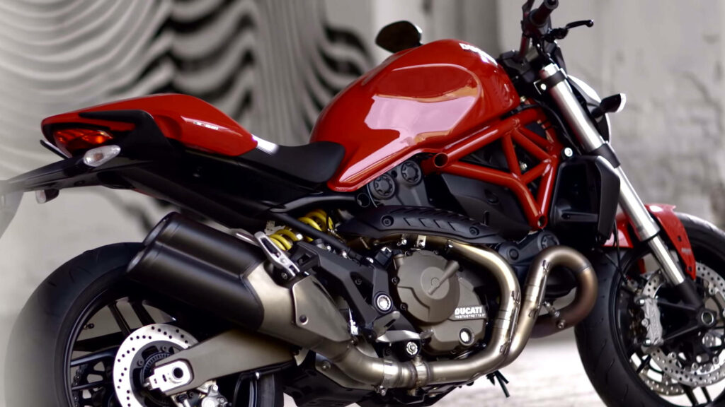Vibrant Red Ducati Monster 1200 Wallpaper – Sleek Design & Power