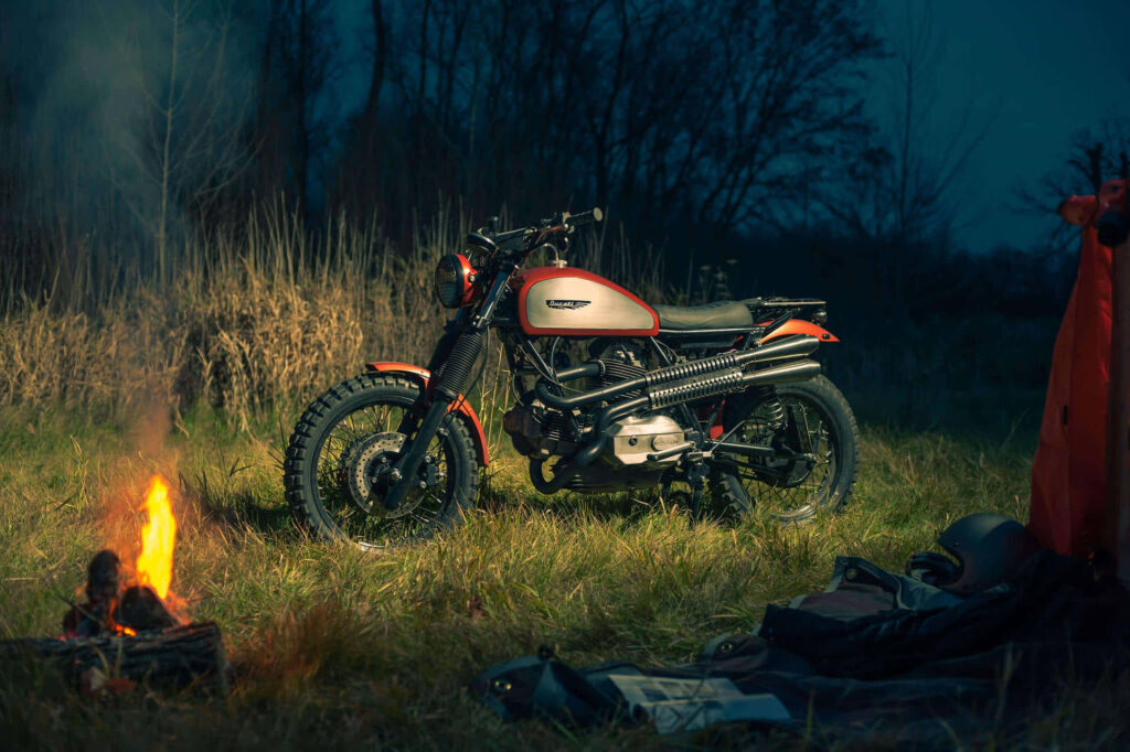 Ducati Scrambler Nighttime Wallpaper: Adventure Awaits