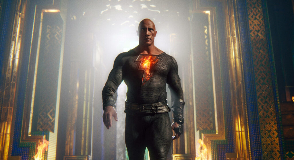 Intense Black Adam Wallpaper: Dwayne Johnson in Powerful Resurgence