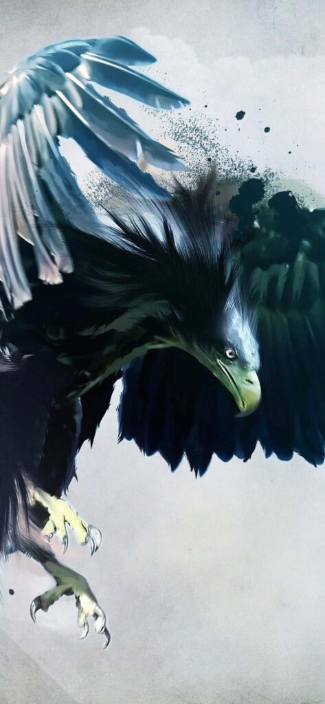 Stunning Eagle iPhone Wallpaper: Majestic Mid-Flight Design