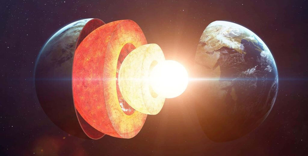 Stunning Earth Layers Wallpaper: Crust, Mantle & Glowing Core