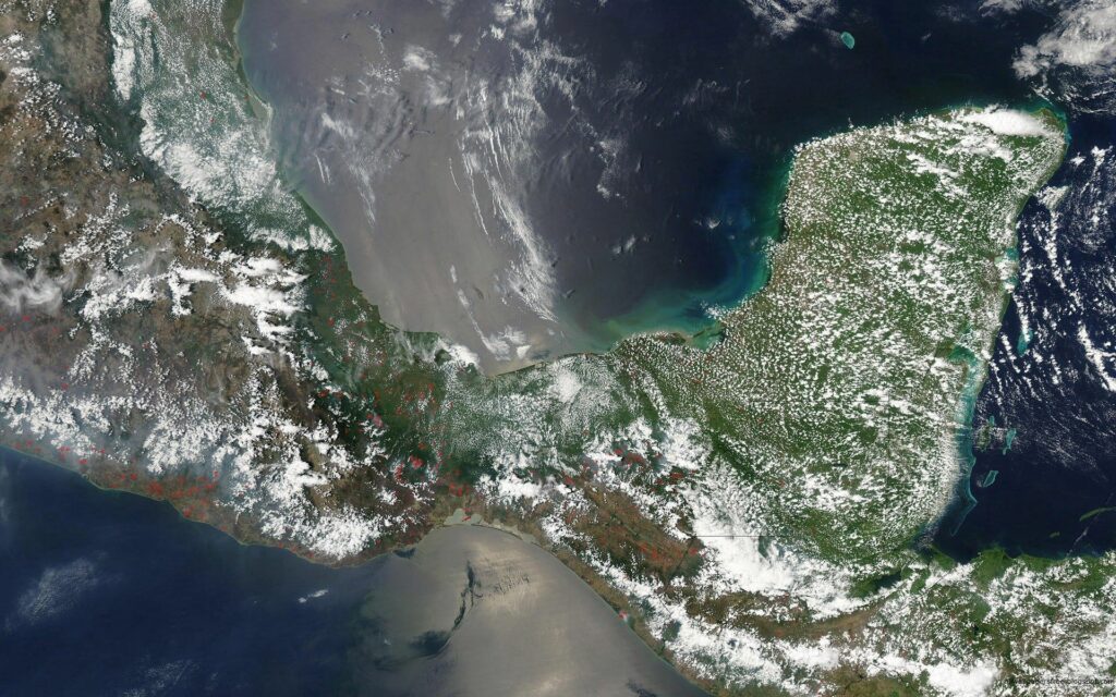 Stunning Satellite View Wallpaper of Earth’s Vibrant Landscapes