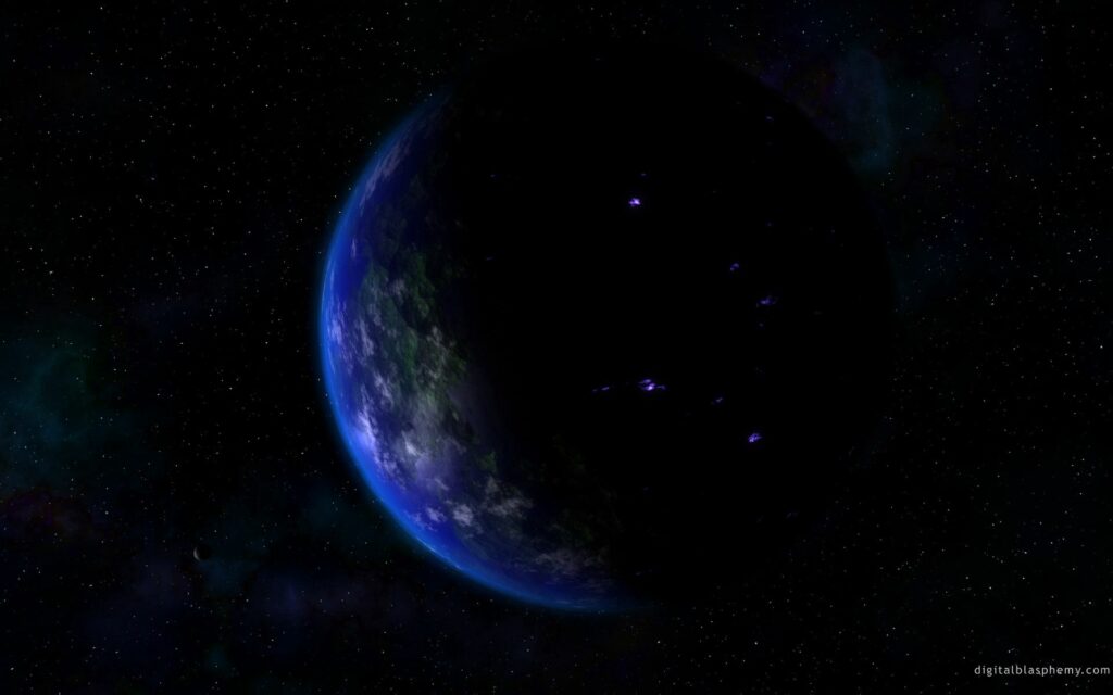 Stunning Earth from Space Wallpaper: Day and Night Cosmos View