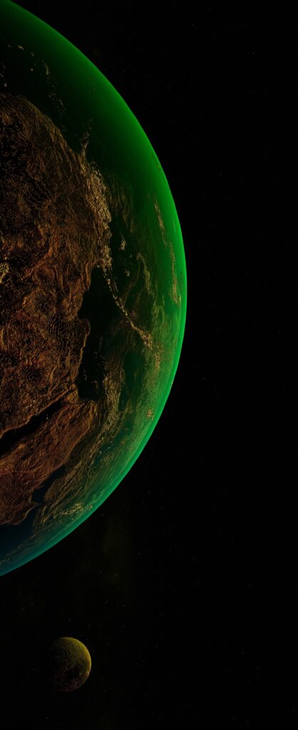 Stunning Earth Wallpaper: Vibrant View from Space with Celestial Body