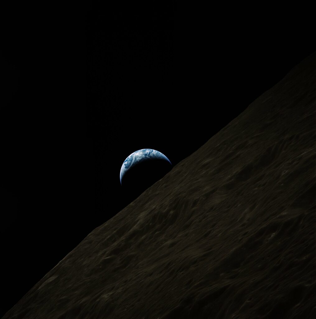 Stunning Earth-Moon Wallpaper: Vibrant Space View Background