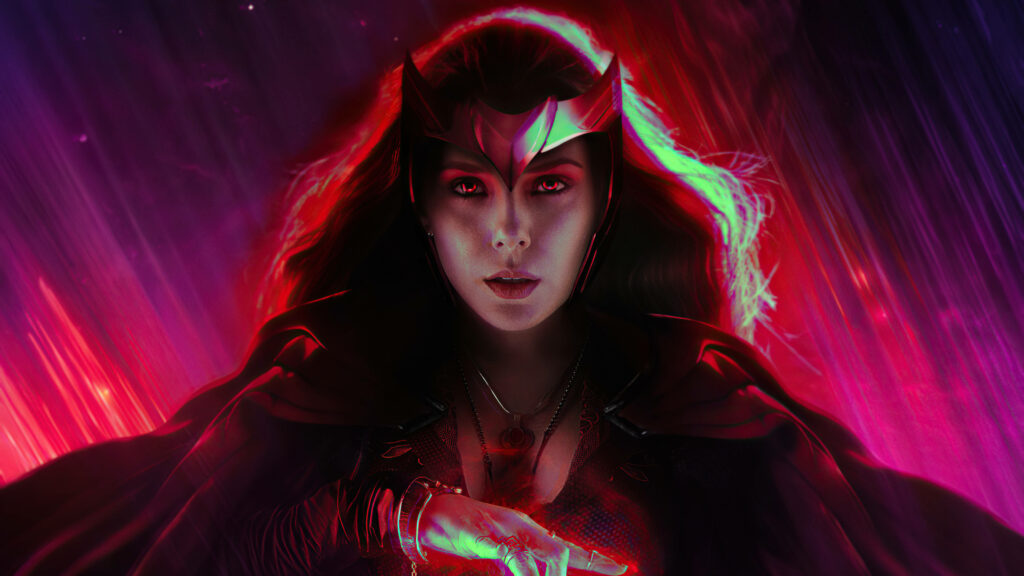 Stunning Scarlet Witch Wallpaper: Elizabeth Olsen in Vibrant Hues