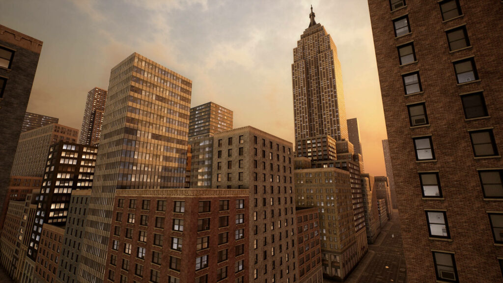 Golden Hour Empire State Building Wallpaper Background