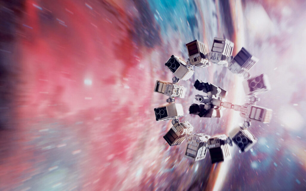 Stunning Endurance Spaceship Wallpaper: Vibrant Cosmic Background