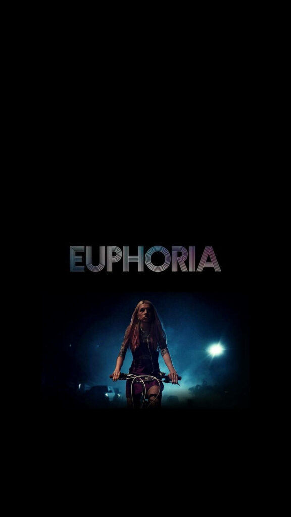 Edgy Euphoria Wallpaper: Character on Bike in Dramatic Setting