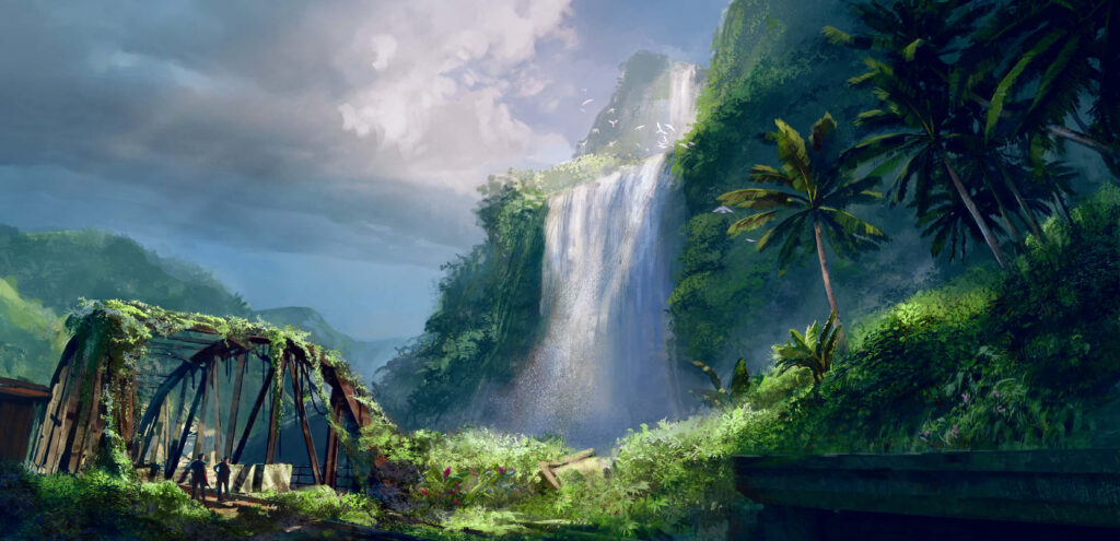 Stunning Far Cry Waterfall Wallpaper: Lush Tropical Paradise