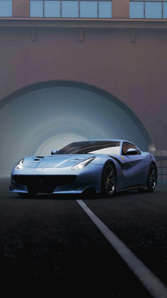 Stunning Ferrari F12 Wallpaper in Dynamic Tunnel Setting