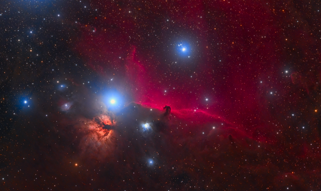 Stunning Flame Nebula Wallpaper: Vibrant Cosmic Background