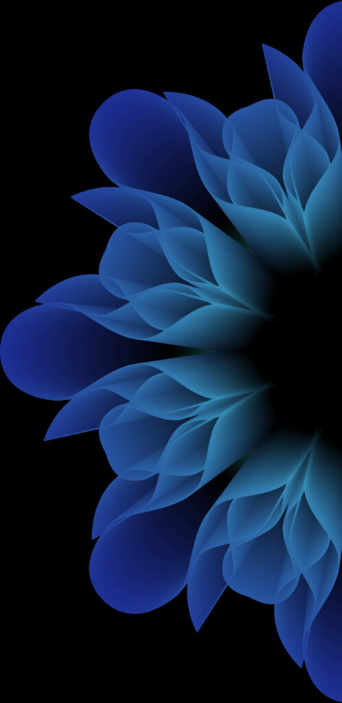 Beauty in Bloom: Samsung Note 20's Stunning Purple-Blue Flower Wallpaper
