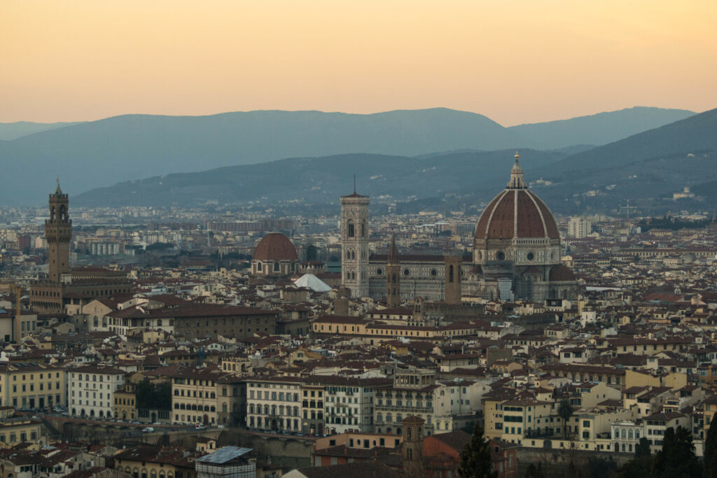 Stunning Florence Architecture Wallpaper: Duomo & Sunset Background