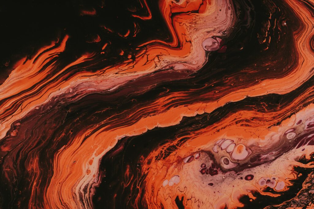 Stunning Fluid Art Wallpaper in Red and Black - Geometric Pattern