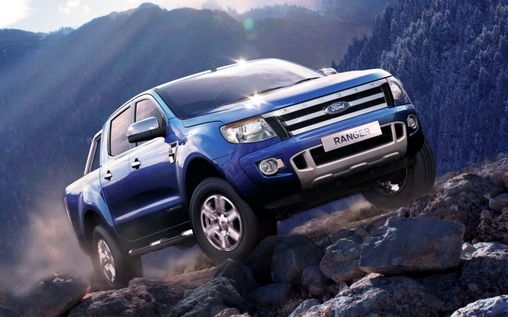 Ford Ranger Wallpaper: Conquer Rugged Terrain in Stunning Blue