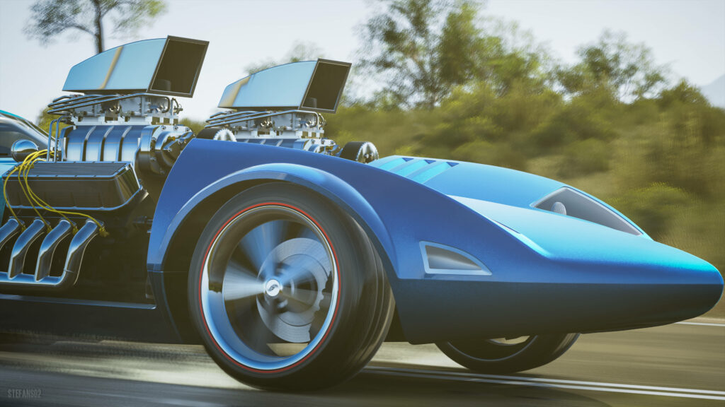 Cool Blue Car Wallpaper - Forza Horizon Racing Scene Background