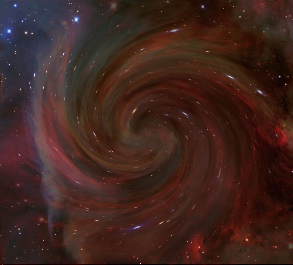 Cosmic Fractal Wallpaper: Stunning Swirling Design in Deep Hues