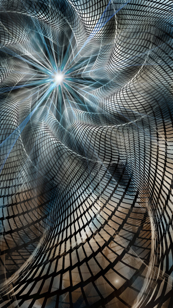 Stunning Fractal Geometry Wallpaper: Light Rays & Intricate Curves