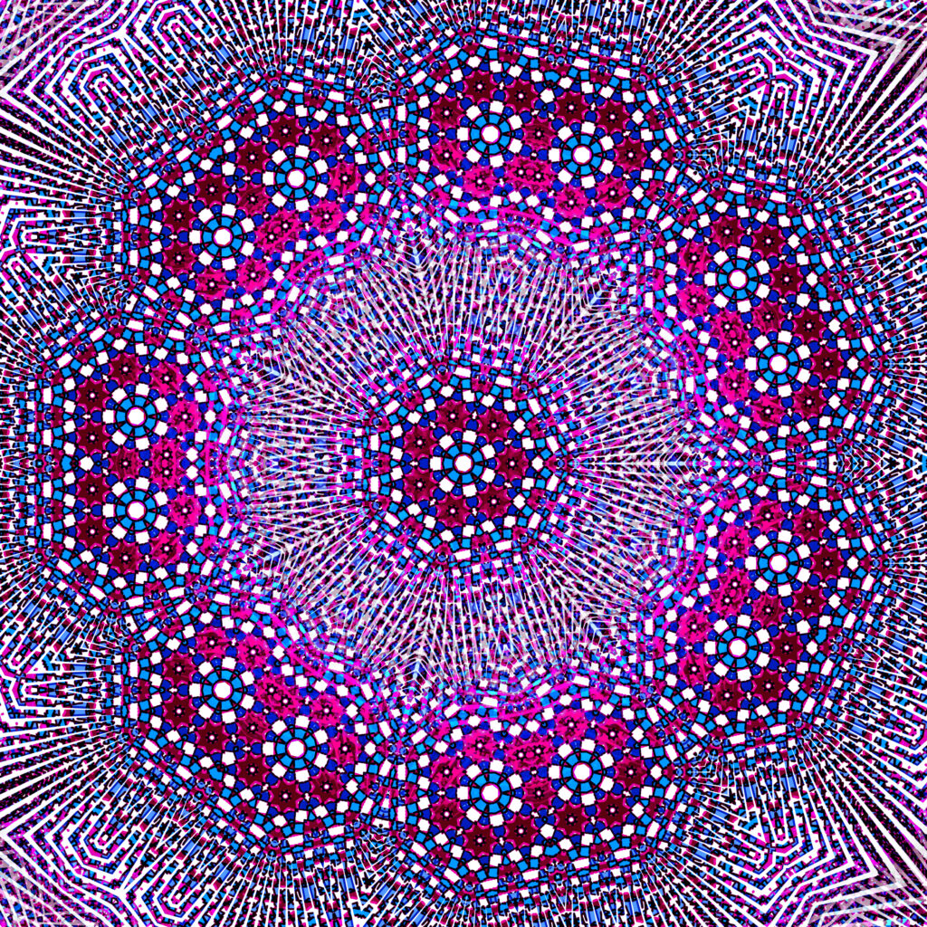 Mesmerizing Fractal Wallpaper in Rich Purple & Vibrant Blues