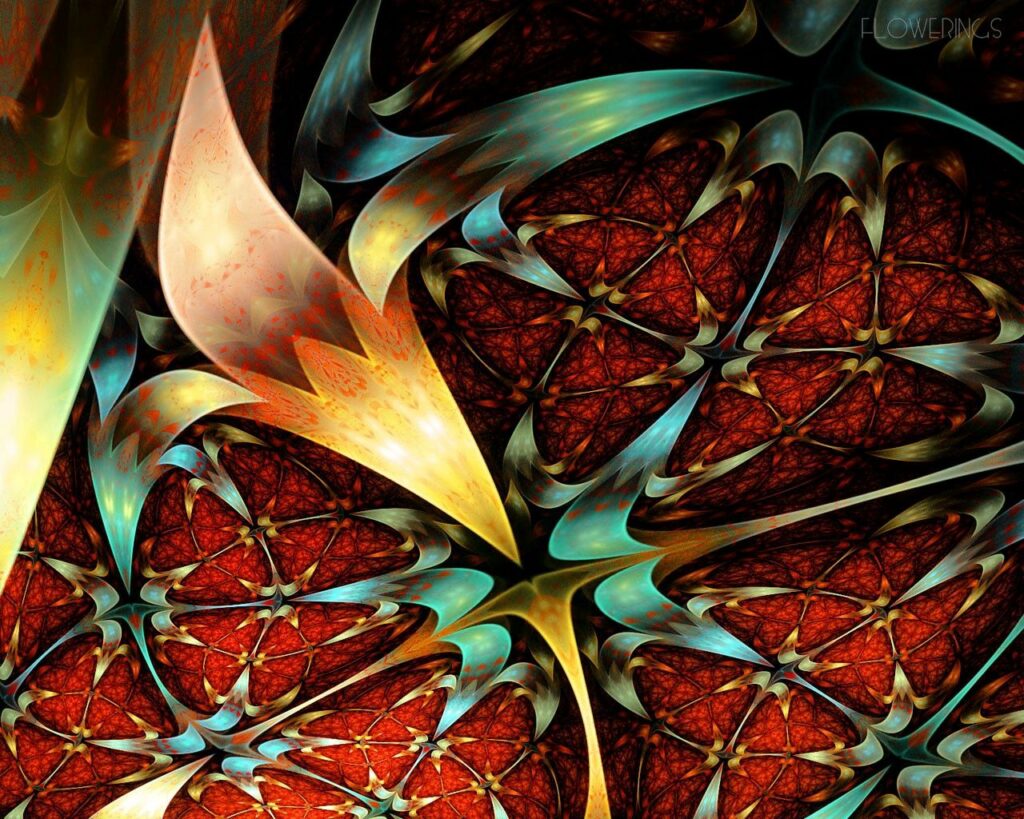 Vibrant Fractal Flower Wallpaper: Stunning 1280x1024 Background