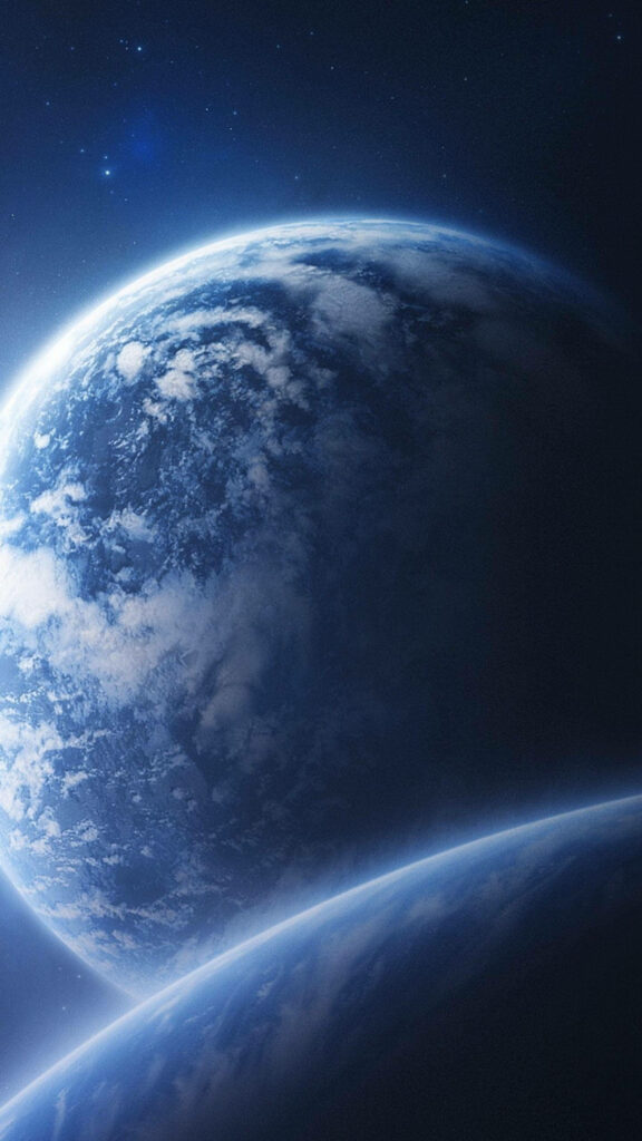 Stunning Samsung Galaxy S7 Edge Wallpaper of Giant Planets in Space