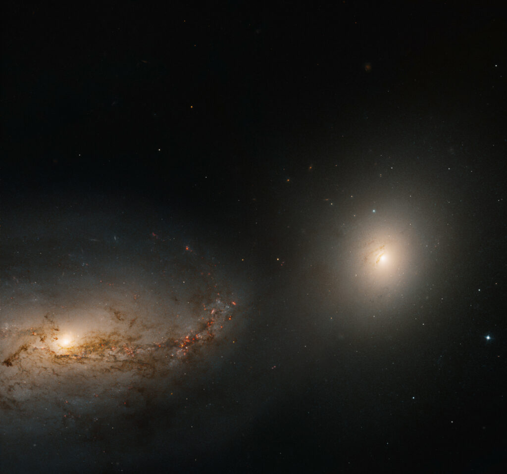 Stunning Galaxy Wallpaper: Fiery Core & Cosmic Dust Background