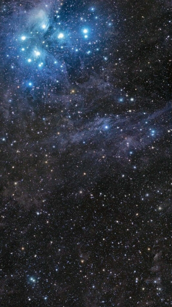 Stunning galaxy wallpaper with vibrant stars, cosmic clouds, and clusters in deep space.