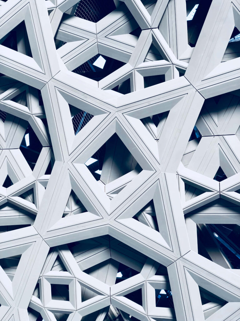 Mesmerizing Geometric Hexagon and Triangle Wallpaper Design