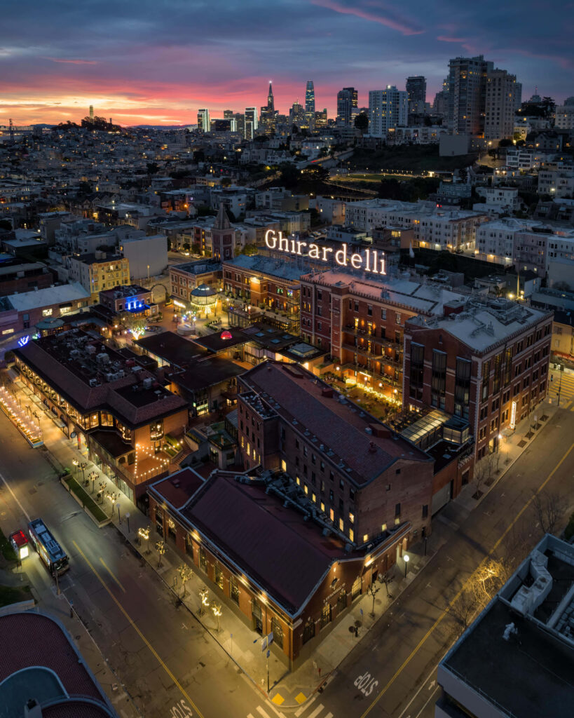 Stunning Ghirardelli Square Night View - Colorful Sunset Wallpaper
