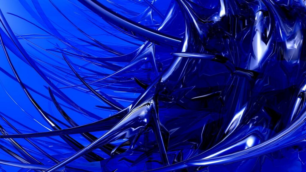 Stunning Blue Abstract Wallpaper with Fluid Shapes - 1920x1080