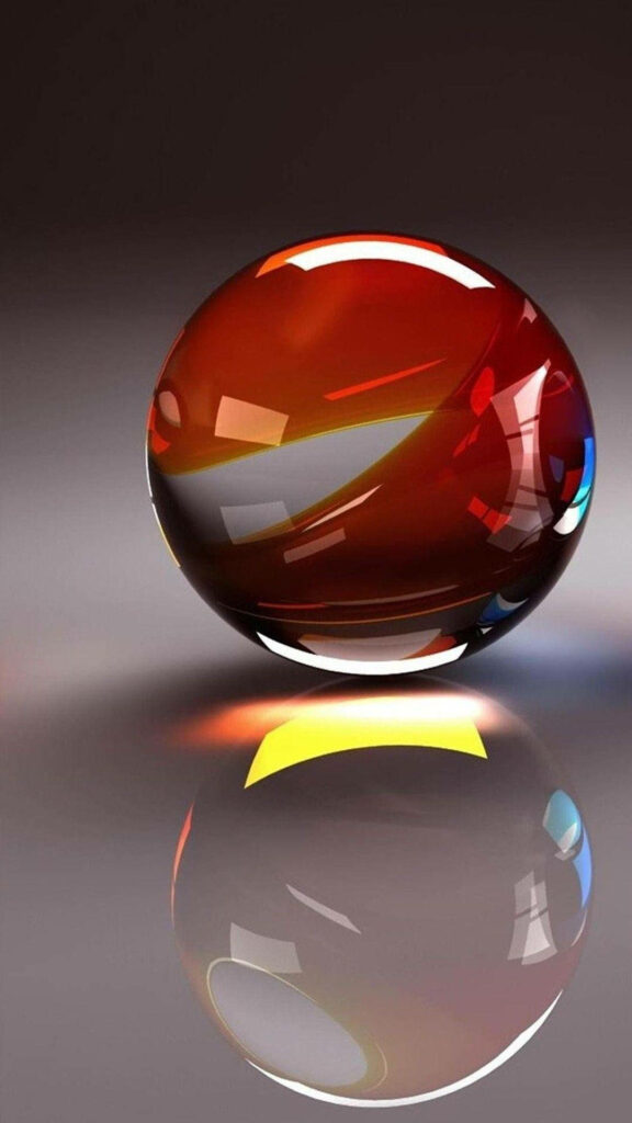 Glossy 3D Red Ball Wallpaper for Stunning Android Background