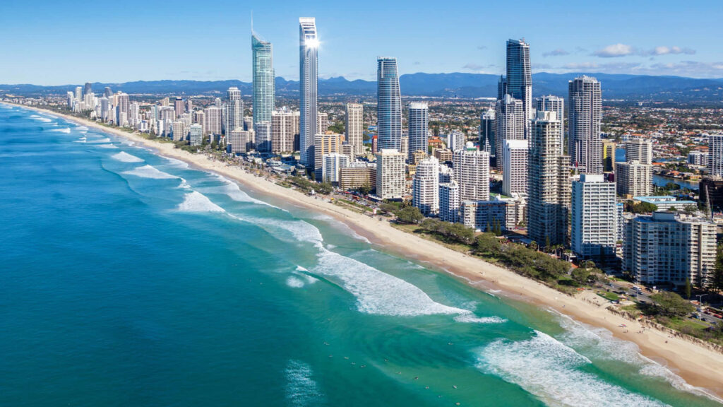Breathtaking Gold Coast Wallpaper: Skyscrapers, Beaches, & Turquoise Waters