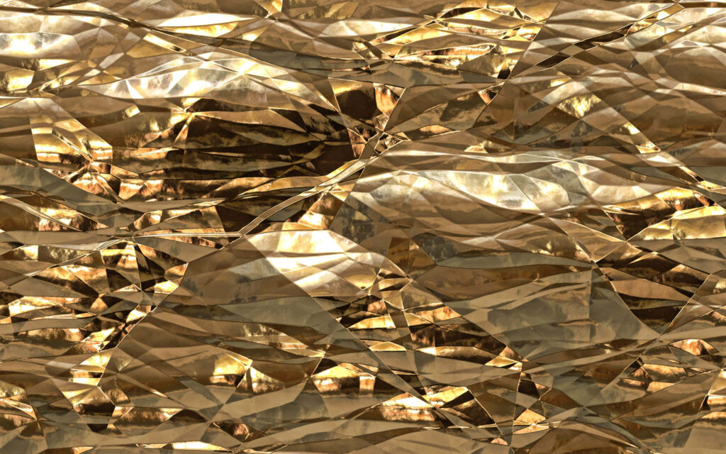 Captivating Golden Foil Texture Wallpaper Background: Metallic Shine