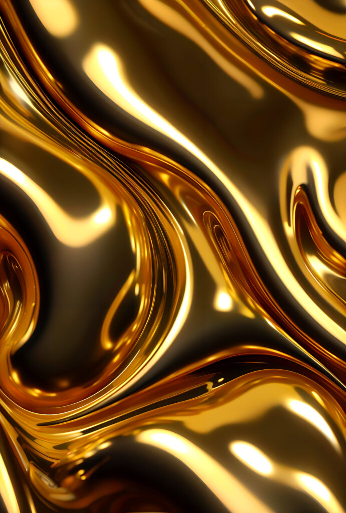 Mesmerizing 3456x5120 Golden Waves Abstract Wallpaper Background