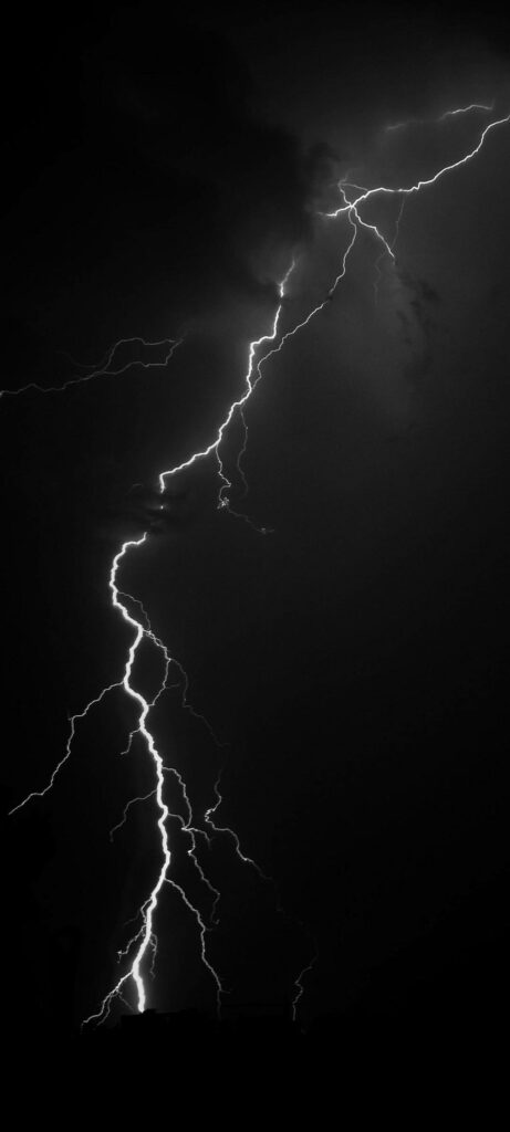 Striking Grayscale Lightning Bolt Wallpaper for Redmi Note 10