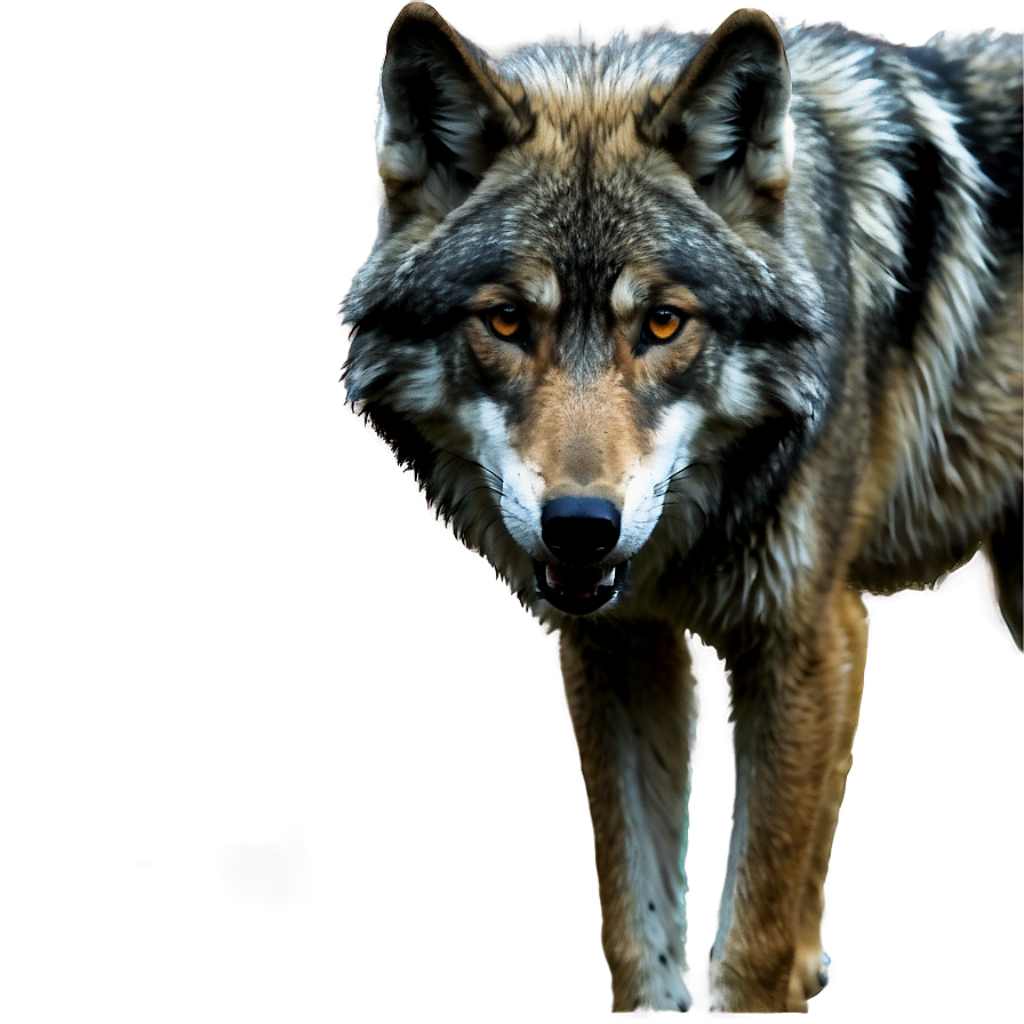 Stunning Grey Wolf Wallpaper: Intense Gaze & Detailed Fur Texture