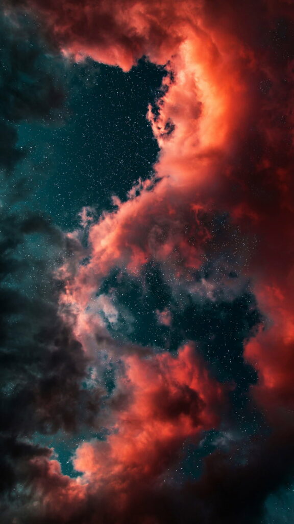 Vibrant Celestial HD Phone Wallpaper: Night Sky with Stars