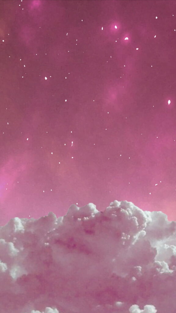 Stunning Nebula-Inspired HD Phone Wallpaper: Pink Sky & Stars