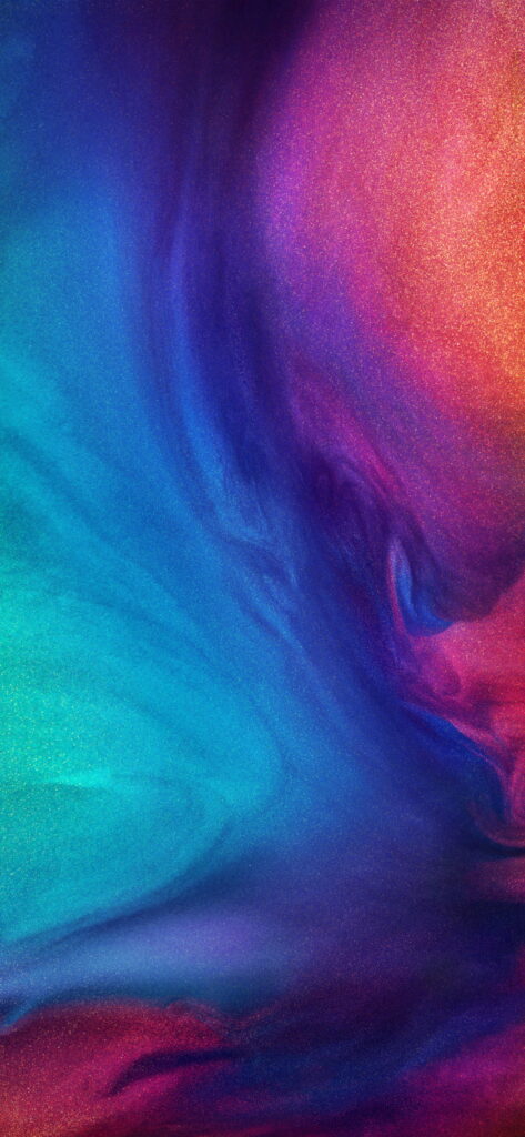 Blue and magenta cosmic cloud abstract wallpaper Xiaomi Redmi Note 7 Pro vibrant gradient background