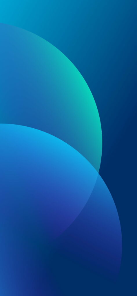 Oppo F11 Pro HD Wallpaper: Blue and Green Abstract Wave Design