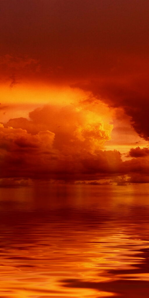 Vibrant Ocean Sunset HD Wallpaper - Serene Reflection Background